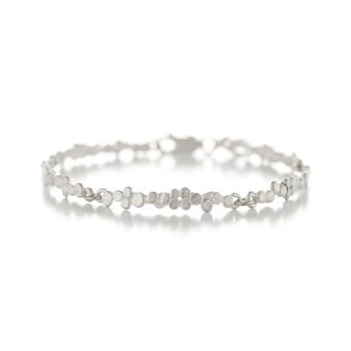silver bracelet with slices